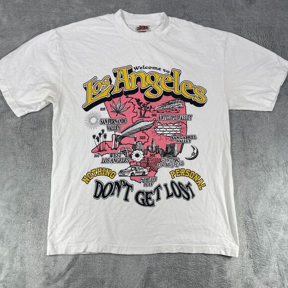 The Nothing Personal T-Shirt Men's L White Welcome To Los Angeles Don't Get Lost - Picture 1 of 9